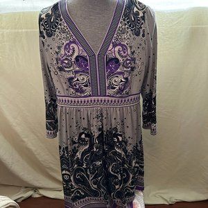Purple Grey dress, ECI, 2XL